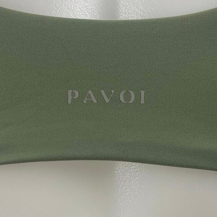 Pavoi Green Scoop Neck Yoga Gym Workout Athletic Sports Bra Crop Top Size S