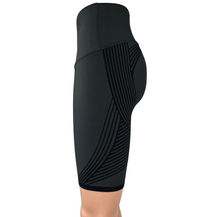 Fanka Black Body Sculpt Reversible Compression Athletic Fitness Bike Shorts S