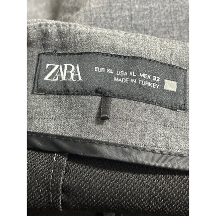 Zara Women's Gray Slit High Rise Slim Fit Mini Straight Pencil Skort Skirt Sz XL