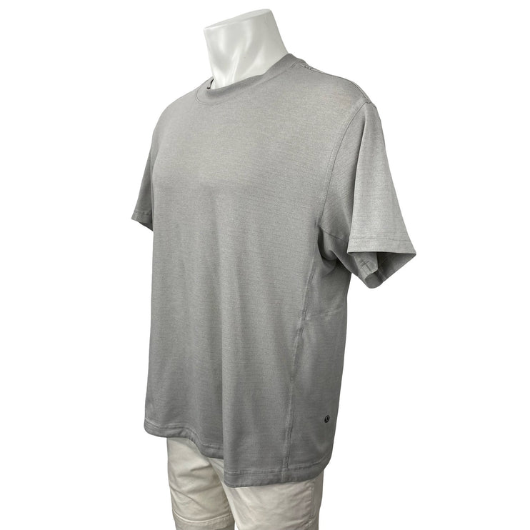 Lululemon Men's Gray Short Sleeve Crew Neck Workout Athletic T Shirt Tee Top L