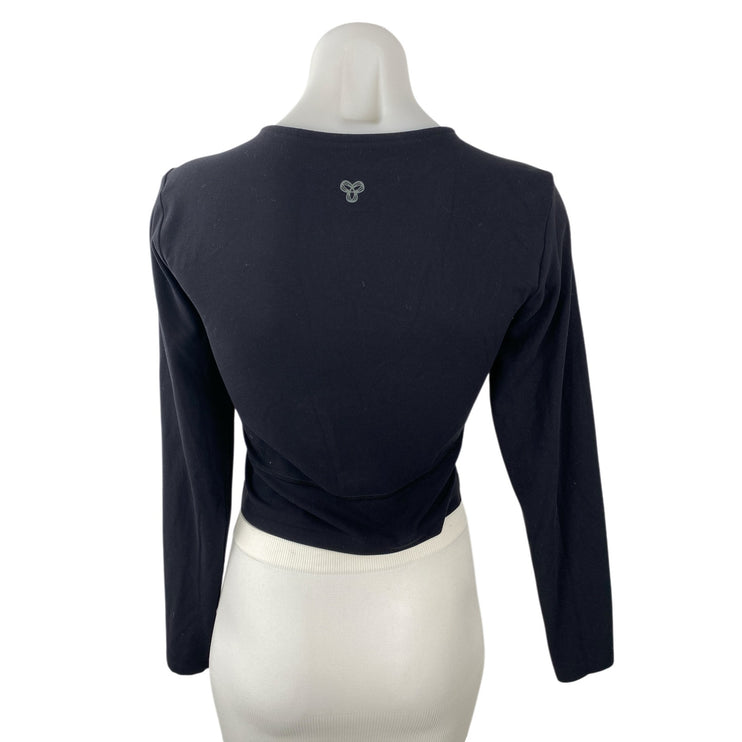 Aritzia TnAction Butter Bound Black Yoga Athletic Activewear Crop T-Shirt Top M