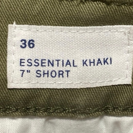 Gap Essential Khaki Mens Green 7" Straight Leg Performance Golf Chino Shorts 36