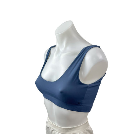 Everlane Womens Blue Sleeveless Yoga Workout Gym Athletic Sports Bra Crop Top XS