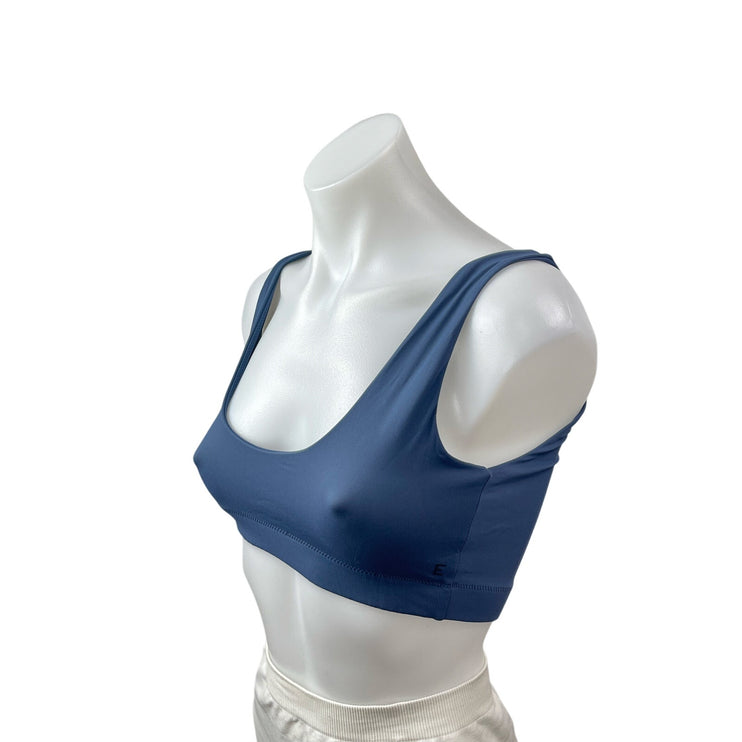 Everlane Womens Blue Sleeveless Yoga Workout Gym Athletic Sports Bra Crop Top XS