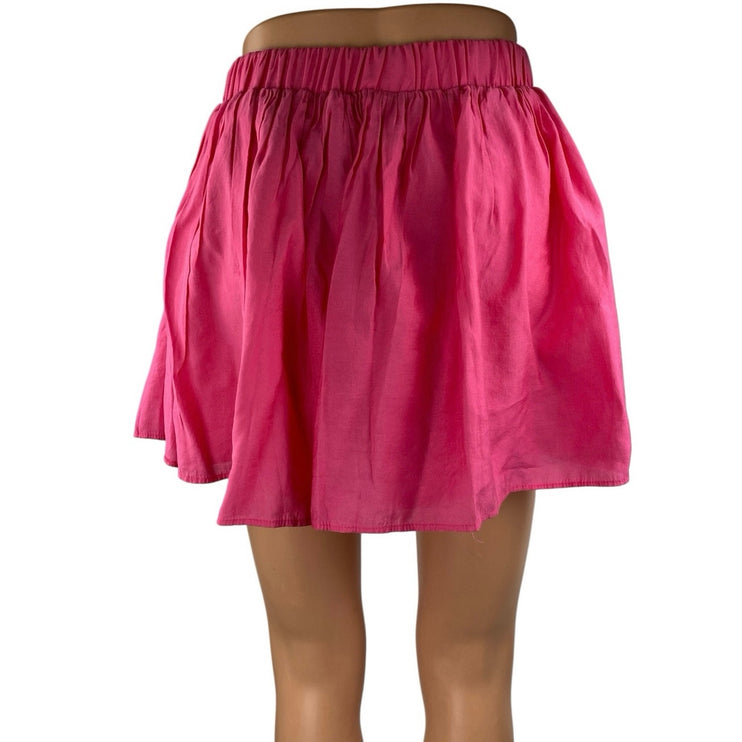 Pookie & Sebastian Women's Red Pleated High Waisted A Line Mini Skirt Size S