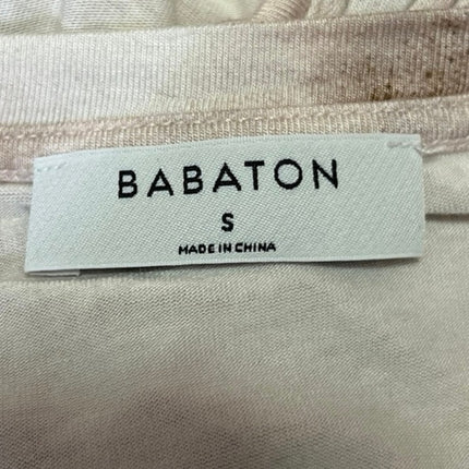 Aritzia Babaton Beige Marble Tie Dye Sleeveless Cami Camisole Tank Crop Top S