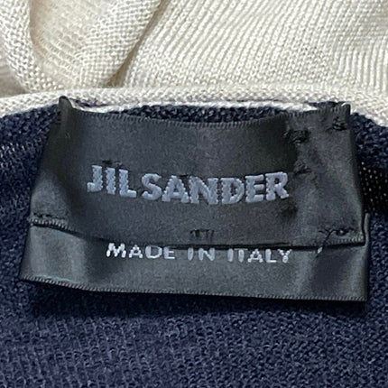 Jil Sander Men's Cream Black Colorblock Crewneck Short Sleeve Tee T-shirt Top L