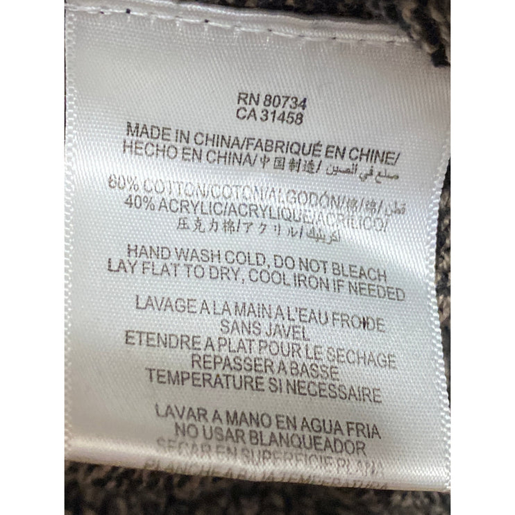 BCBGeneration Women's Gray V Neck Pullover Knit Long Sleeve Sweater Top Size M