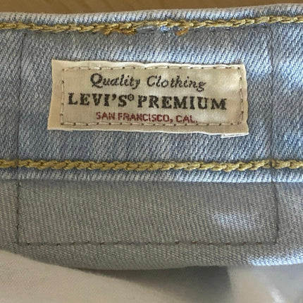 Levi's 726 Flare Women's Blue Light Wash Distressed Bootcut Denim Jeans Size 29
