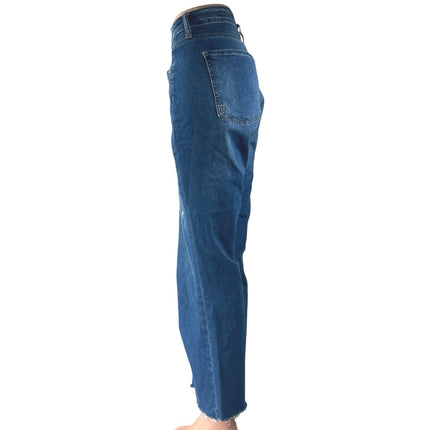 KUT From the Kloth Women's Blue High Waist Baggy Wide Leg Denim Jeans Size 18.