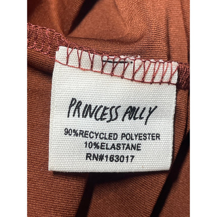 NEW Princess Polly Beawatch Brown Long Sleeve Mesh Cutout Mini Bodycon Dress 6