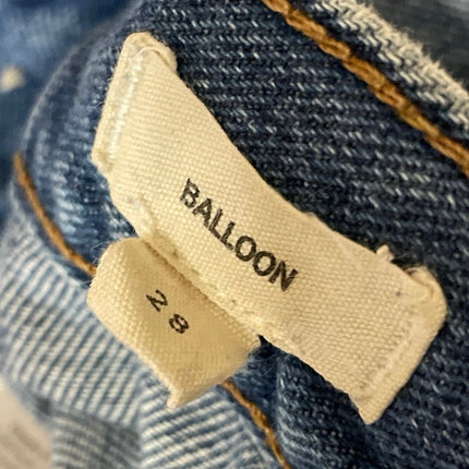 Madewell Balloon Women's Blue High Waisted Barrel Baggy Denim Jeans Size 28
