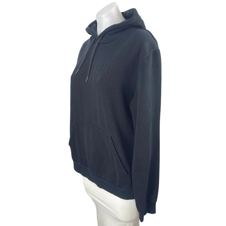 Puma Women's Black Logo Yoga Athletic Activewear Sweater Hoodie Sweatshirt Top M