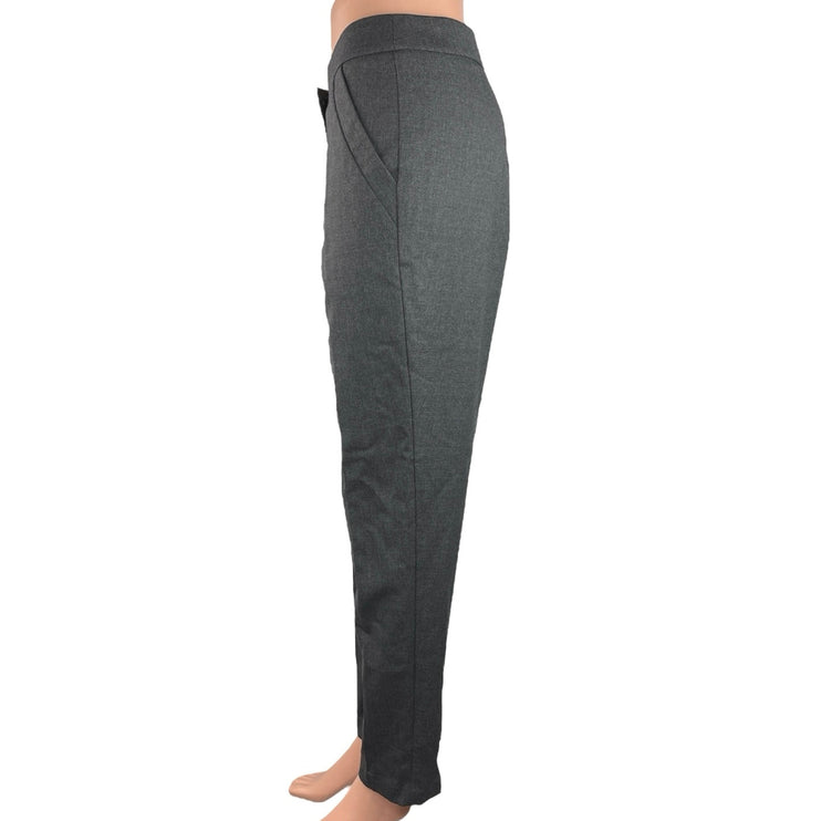 Paul Stuart Women's Gray Mid Rise Flat Front Tapered Leg Career Dress Pant Sz XL
