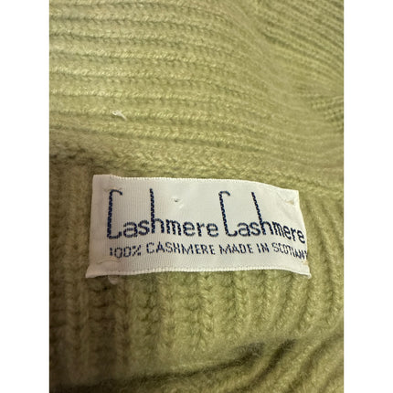 Cashmere Cashmere Men's Green Ribbed Knit Button Up Cardigan Sweater Top Size M-L