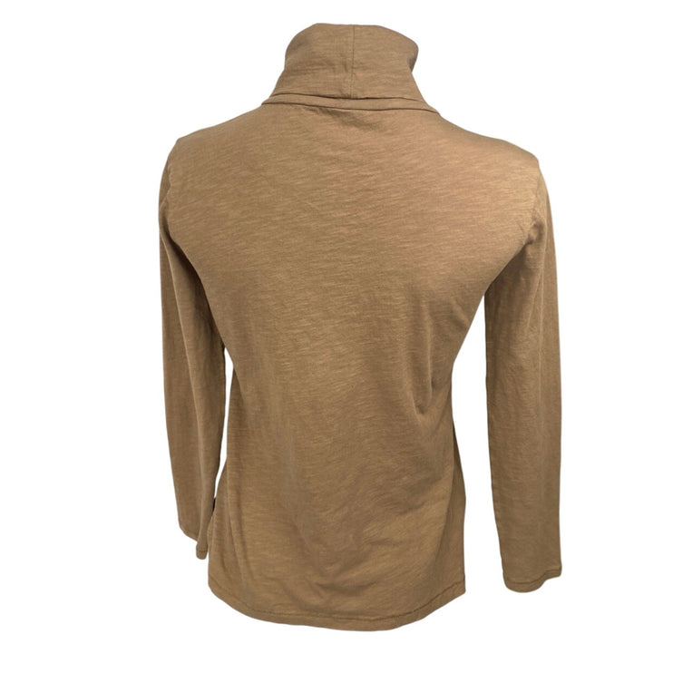 Madewell Women's Tan Brown Long Sleeve Turtleneck Pullover Sweater Top Size XS