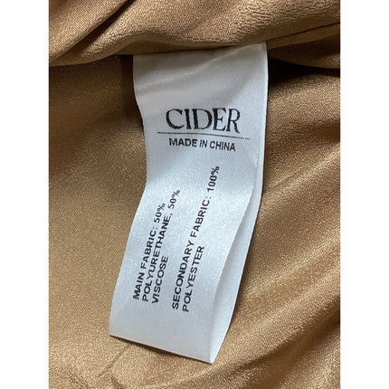 Cider Womens Brown Paisley Floral Jacquard Long Sleeve Button Up Jacket Size 2XL