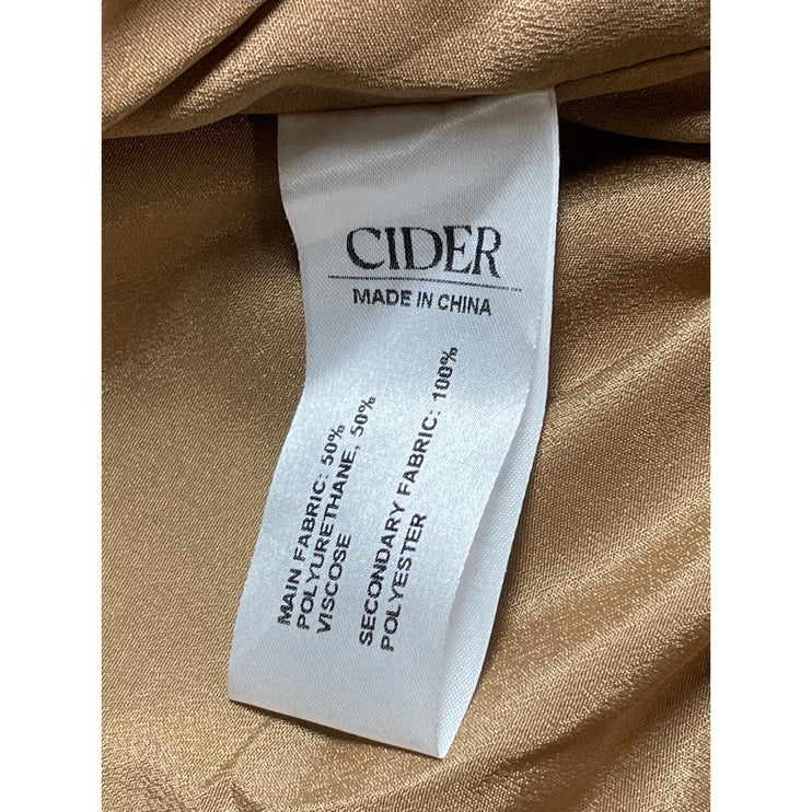 Cider Womens Brown Paisley Floral Jacquard Long Sleeve Button Up Jacket Size 2XL