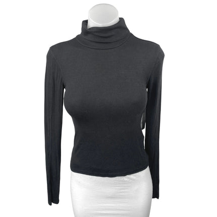 NEW Urban Outfitters BDG Black Ribbed Knit Turtleneck Long Sleeve Sweater Top S