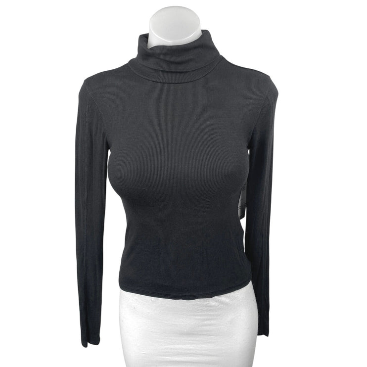 NEW Urban Outfitters BDG Black Ribbed Knit Turtleneck Long Sleeve Sweater Top S