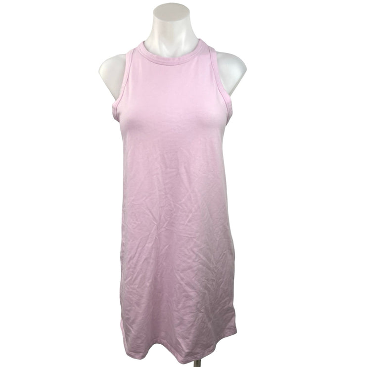 A New Day Pink Plain Crew Neck Basic Pullover Sleeveless Mini Tank Dress Size S