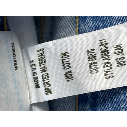 Agolde 90s Women's Blue Distressed Baggy High Rise Straight Denim Jeans Size 30