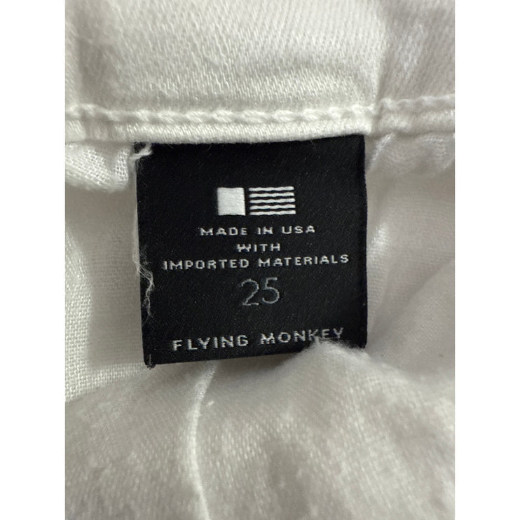 Flying Monkey Women's White Low Rise Stretch Jegging Skinny Denim Jeans Size 25