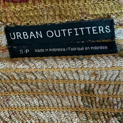 Urban Outfitters Juliana Yellow Mustard Floral Crepe Bustier Corset Crop Top S