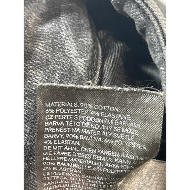 H&M Women's Black High Waisted Button Zip Slim Fit Skinny Denim Jeans Pants Sz S