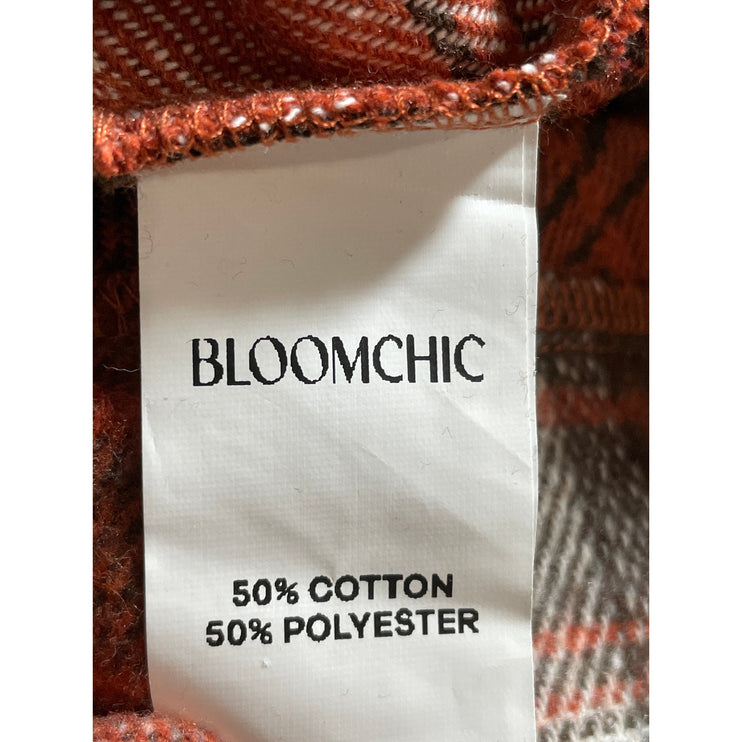 NEW Bloomchic Womens Multicolor Plaid High Rise Flared A-Line Maxi Midi Skirt 26