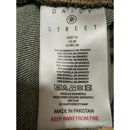 Daisy Street Blue Denim Strapless Sleeveless Ruffle Mini Bodycon Tube Dress Sz M