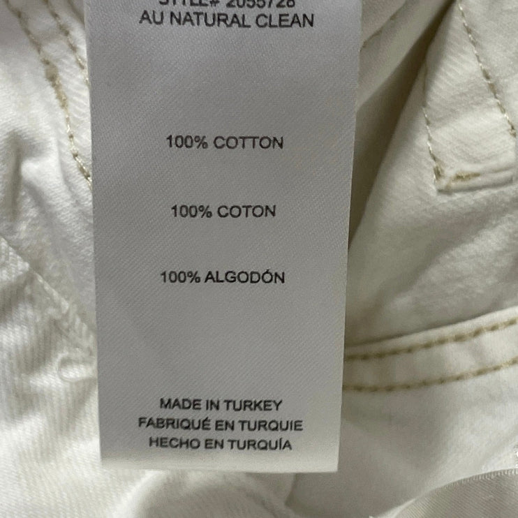 Amelia Gray X Frame Women's White Relaxed Fit Wide Leg Denim Jeans Pants Size 25