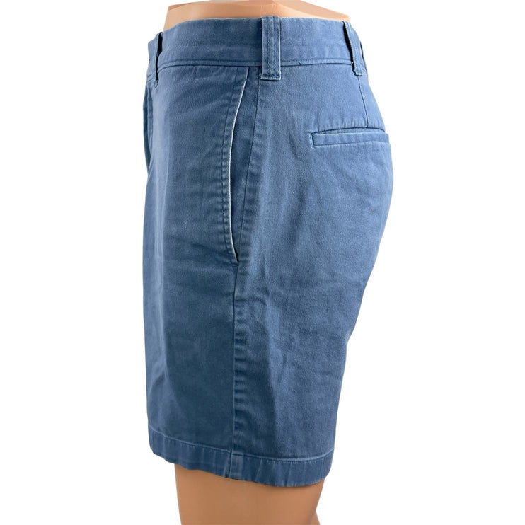 J. Crew Men's Blue Beige High Waisted Casual Straight Chino Khaki Shorts Size 30