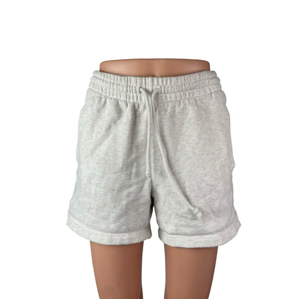 Aritzia TNA Cozy White Wide Leg Yoga Workout Athletic Activewear Sweat Shorts XS