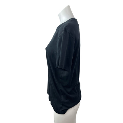 Banana Republic Women's Black Short Sleeve Crew Neck T Shirt Tee Top Size M