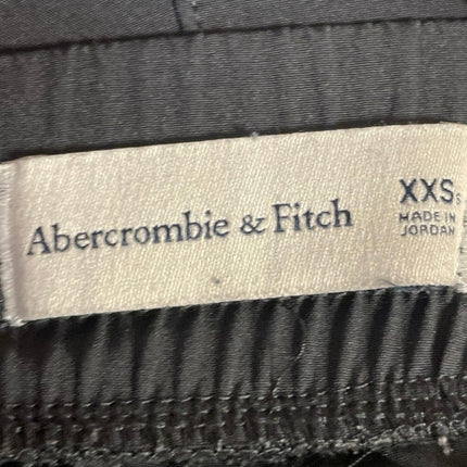 Abercrombie & Fitch Women's Black High Rise Pull On Wide Leg Trousers Pants XXS