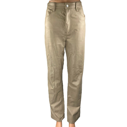 Abercrombie & Fitch The 90s Straight Ultra High Rise Beige Trousers Pants Size 8