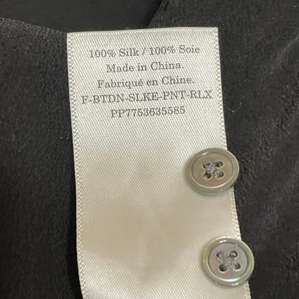 Everlane Women's Black Collared Casual Long Sleeve Button Down Shirt Top Size M