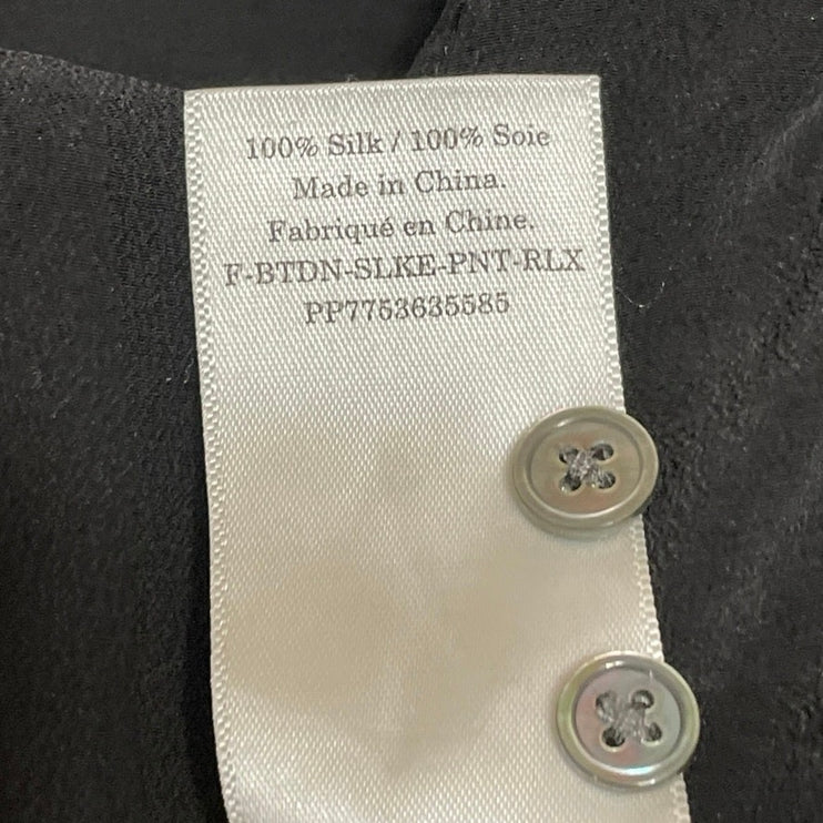 Everlane Women's Black Collared Casual Long Sleeve Button Down Shirt Top Size M