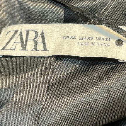 Zara Women's Blue Velvet Velour Blazer Suit & Wide Leg Trouser Pant Sets Size XS