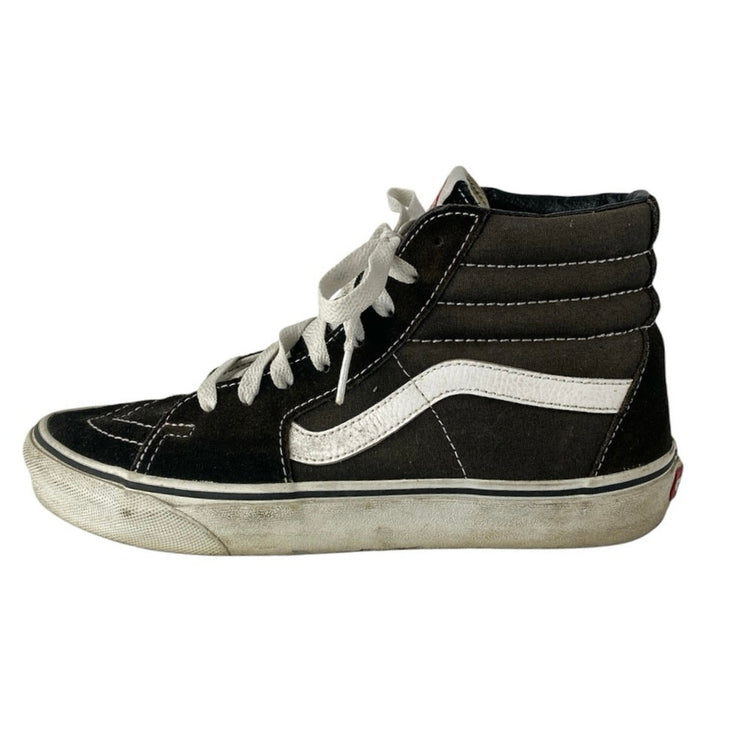 Vans Sk8-Hi Men's Black Side Stripe Lace Up Athletic Skateboard Sneakers Shoes 7