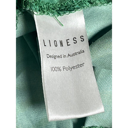 Lioness Green Silky Satin Sleeveless Cami Camisole Cowl Neck Midi Slip Dress S