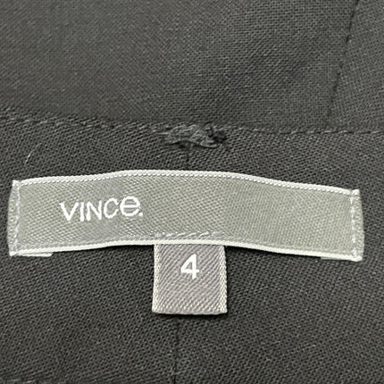 Vince Women's Black Wool Long Sleeve V Neck Blazer Trousers Suit Set Size 2