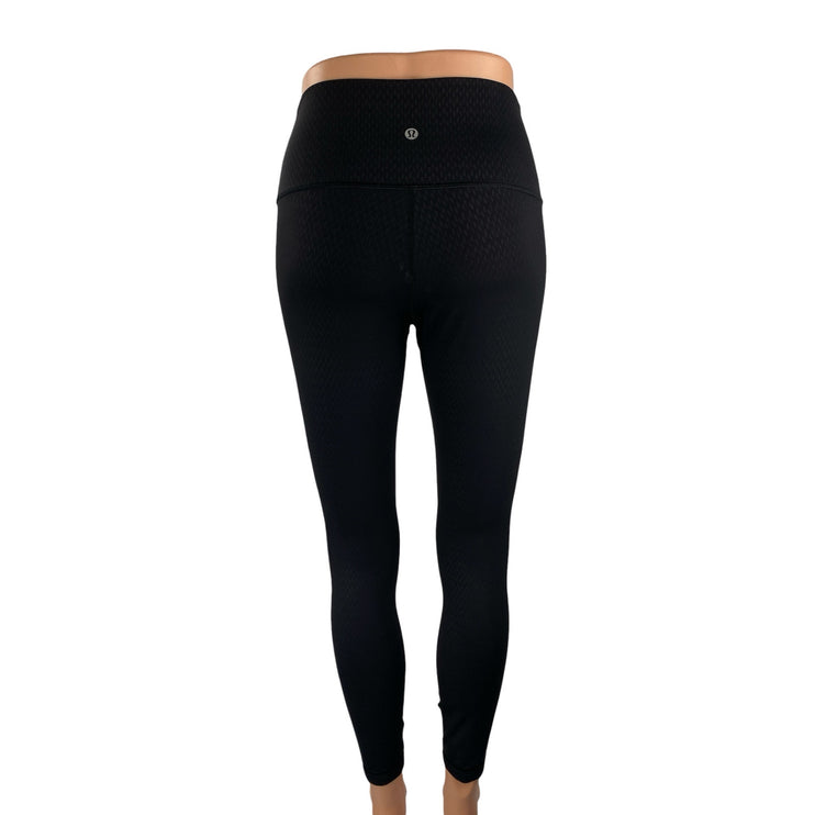 Lululemon Black High Rise Skinny Yoga Gym Athletic Activewear Leggings Pants 6