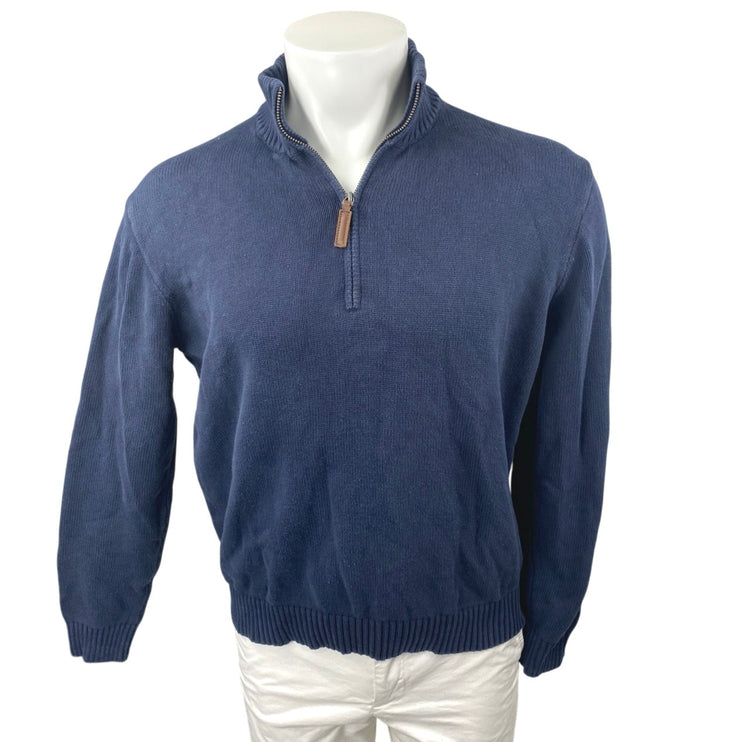 Brandy Melville Mens Blue 1/4 Zip High Neck Long Sleeve Sweatshirt Sweater Top S