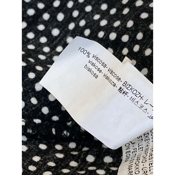Zara Black Polka Dots Sleeveless Strappy Cowl Neck Cami Slip Maxi Dress Size S