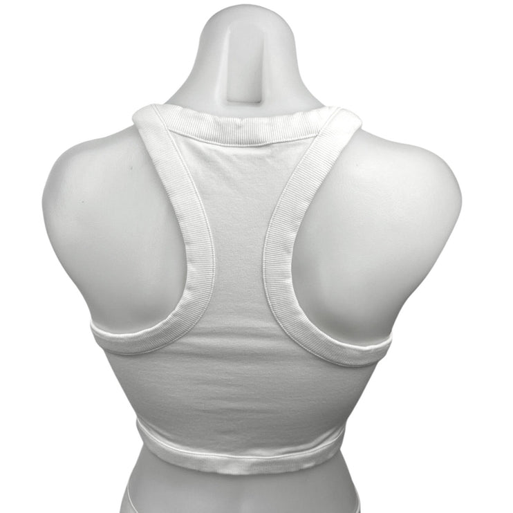 Adidas Adicolor White Classics 3-Stripes Racerback Sports Bra Crop Tank Top XS