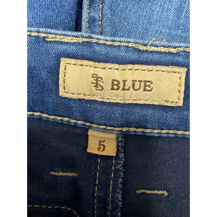STS Blue Women's Blue Dark Wash Mid Rise Y2k Casual Skinny Denim Jeans Size 5