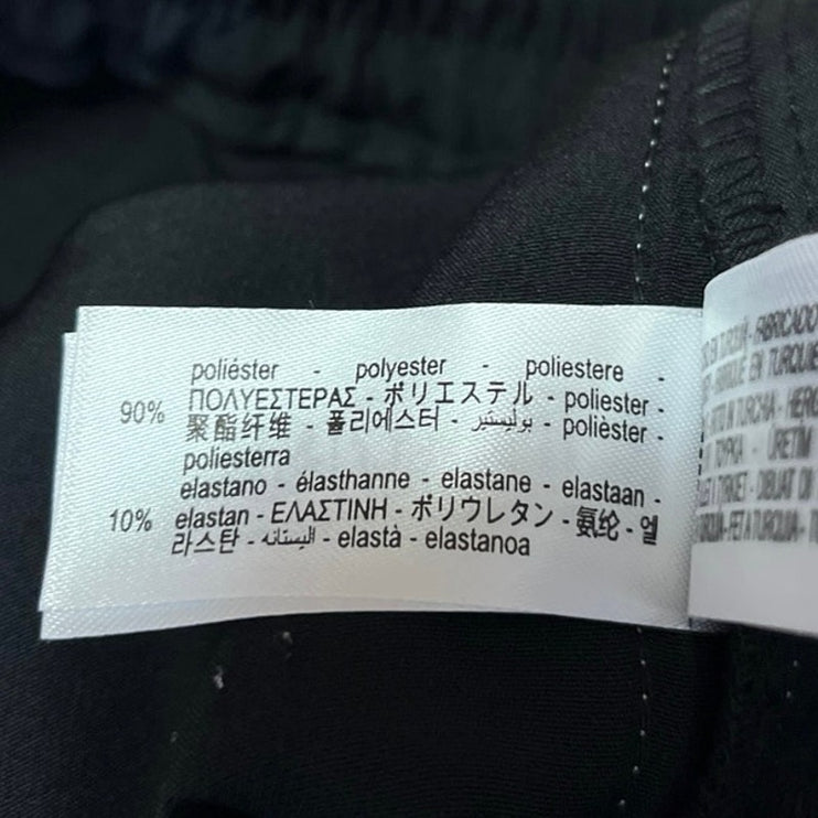 Zara Women's Black Striped High Waist Drawstring Trousers Sweatpants Size S