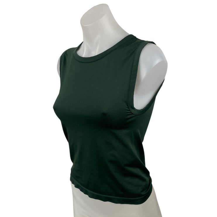 Aritzia Sunday Best Sinch Seamless Women's Green Sleeveless Crop Cami Tank Top M